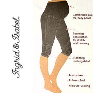 NWT! INGRID & ISABEL gray Active maternity pants